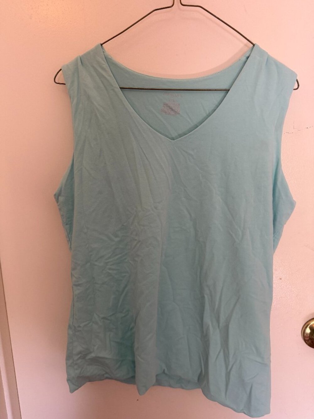 Merona Light Blue Tank Top W XL